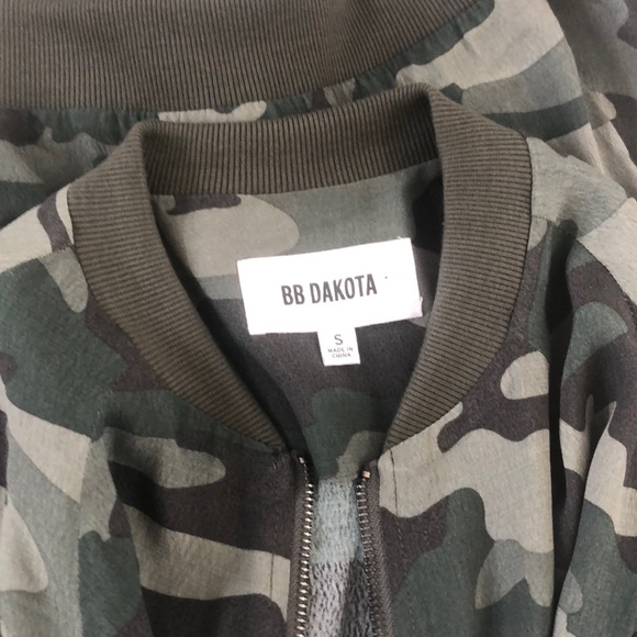 BB DAKOTA Camouflage Crepe Bomber Jacket - Picture 6 of 7